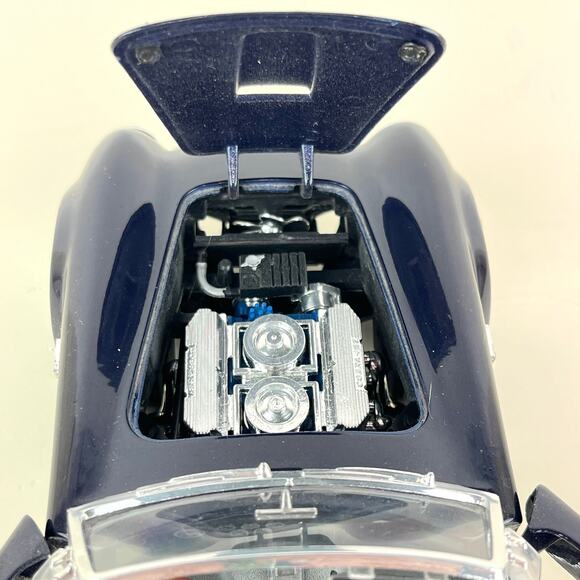 RoadLegend Convertible Shelby Cobra 427 SC Diecast Model Car in Midnight Blue - Picture 8 of 9